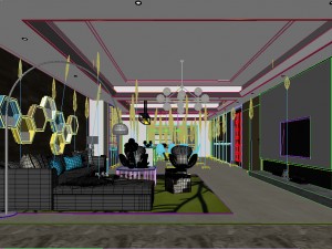stylish avant-garde living room design 153 3D Model