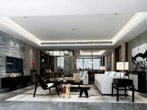 세련된 아방가르드 거실 디자인 154 3D 모델