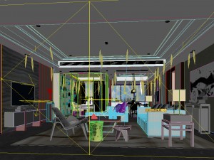 stylish avant-garde living room design 154 3D Model