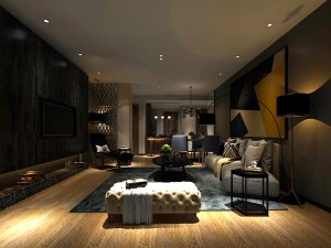 stylish avant-garde living room design 155 3D Model