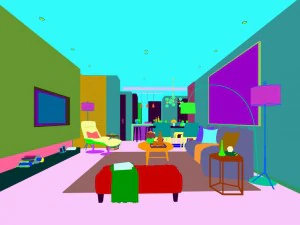 stylish avant-garde living room design 155 3D Model