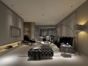 stylish avant-garde living room design 155 3D Model