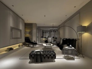stylish avant-garde living room design 155 3D Model
