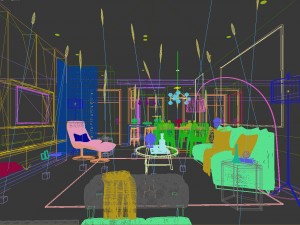 stylish avant-garde living room design 155 3D Model