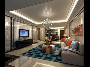 stylish avant-garde living room design 156 3D Model