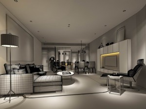 stylish avant-garde living room design 157 Model 3D
