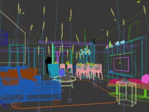 stylish avant-garde living room design 157 Model 3D