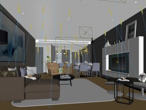 stylish avant-garde living room design 157 Model 3D