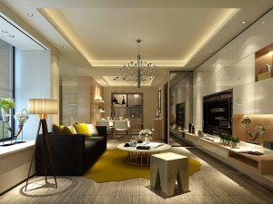 stylish avant-garde living room design 158 3D Model