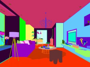 stylish avant-garde living room design 158 3D Model