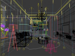 stylish avant-garde living room design 158 3D Model
