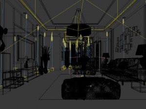 stylish avant-garde living room design 159 3D Model