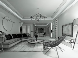 stylish avant-garde living room design 160 3D Model