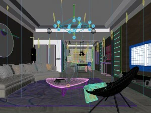 stylish avant-garde living room design 160 3D Model