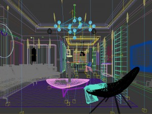stylish avant-garde living room design 160 3D Model