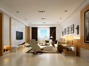 세련된 아방가르드 거실 디자인 161 3D 모델