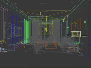 stylish avant-garde living room design 161 3D Model