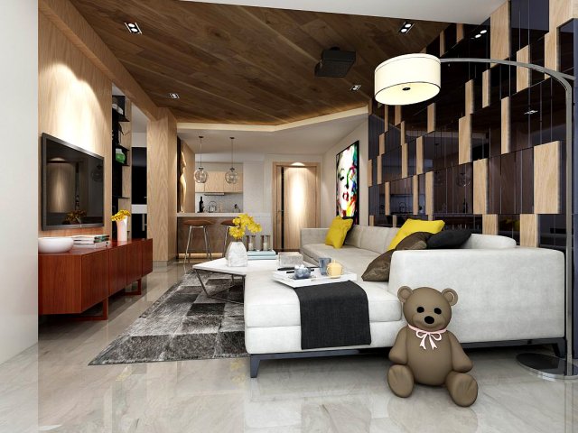 stylish avant-garde living room design 162 3Dモデル .c4d .max .obj .3ds .fbx .stl .blend 