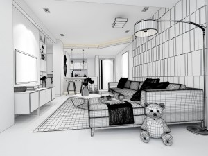 stylish avant-garde living room design 162 3Dモデル