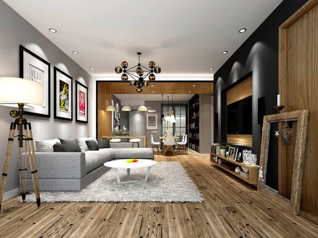 stylish avant-garde living room design 163 3D Model .c4d .max .obj .3ds .fbx .stl .blend 