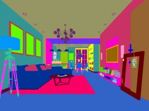 stylish avant-garde living room design 163 Modèle 3D