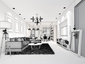 stylish avant-garde living room design 163 Modèle 3D