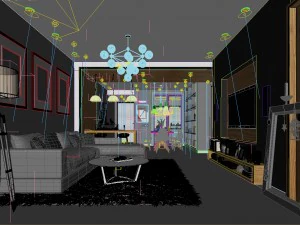 stylish avant-garde living room design 163 3D Model