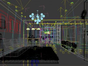 stylish avant-garde living room design 163 3D Model
