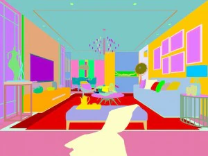 stylish avant-garde living room design 164 3D Model