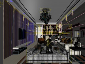 stylish avant-garde living room design 165 Modèle 3D