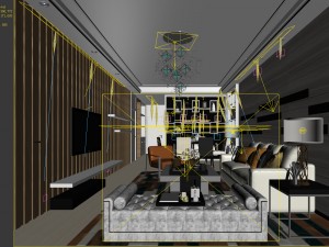 stylish avant-garde living room design 165 Modèle 3D