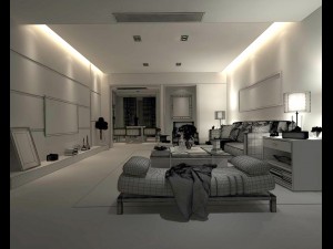 stylish avant-garde living room design 166 3D Model