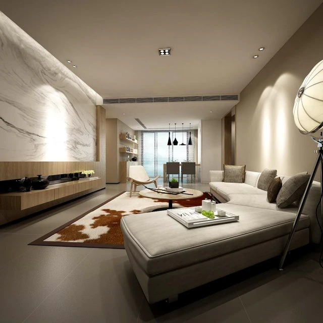 stylish avant-garde living room design 167 3D Model .c4d .max .obj .3ds .fbx .stl .blend 