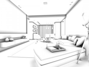 stylish avant-garde living room design 167 3D Model