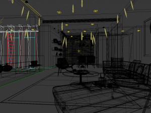stylish avant-garde living room design 167 3D Model