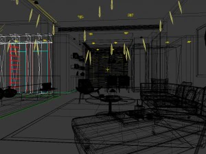 stylish avant-garde living room design 167 3D Model