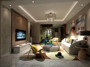 stylish avant-garde living room design 171 3D Model