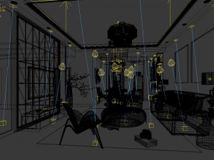 stylish avant-garde living room design 171 3D Model
