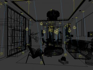 stylish avant-garde living room design 171 3D Model