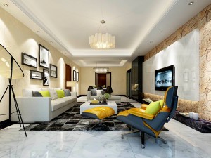 stylish avant-garde living room design 172 3D Model