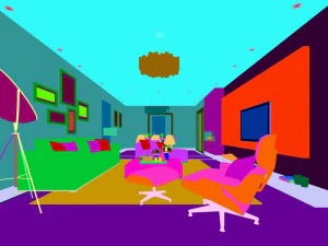 stylish avant-garde living room design 172 3D Model