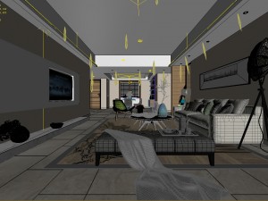 stylish avant-garde living room design 173 3D मॉडल
