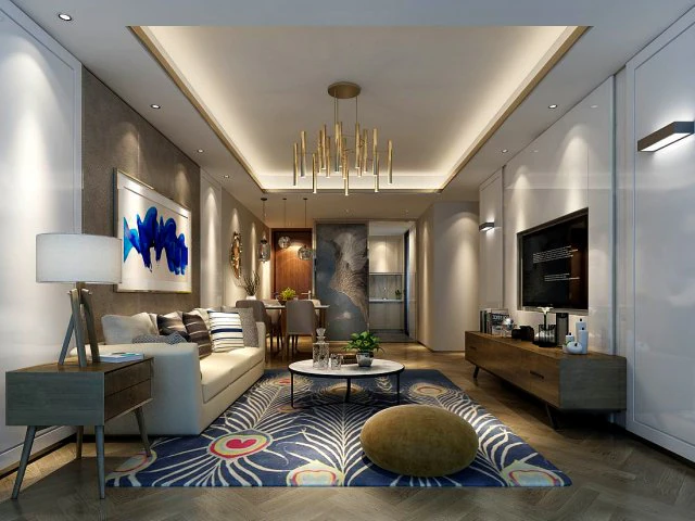 stylish avant-garde living room design 175 3D Model .c4d .max .obj .3ds .fbx .stl .blend