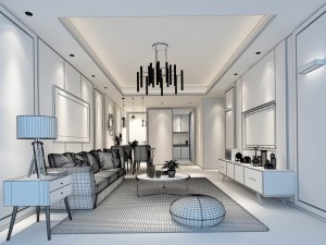 stylish avant-garde living room design 175 3Dモデル