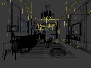 stylish avant-garde living room design 175 3Dモデル