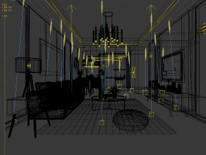 stylish avant-garde living room design 175 3D Model