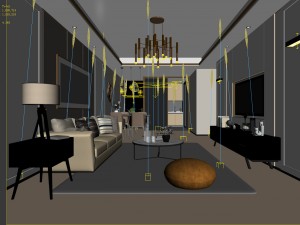 stylish avant-garde living room design 175 3Dモデル