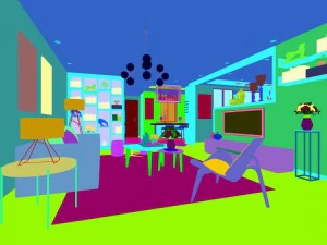 stylish avant-garde living room design 177 3D Model