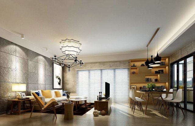 stylish avant-garde living room design 179 Modèle 3D .c4d .max .obj .3ds .fbx .stl .blend 