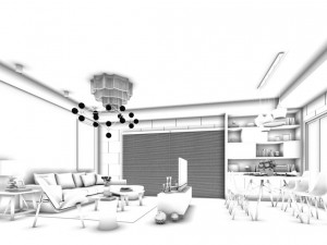 stylish avant-garde living room design 179 Modèle 3D
